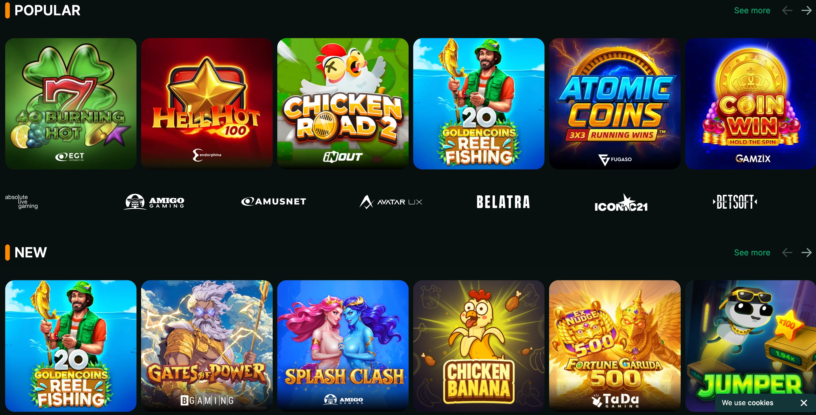 Odinfortune game selection